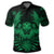 Hawaiian Owl Hibiscus Plumeria Polynesian Polo Shirt Green - Polynesian Pride