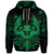 Hawaiian Owl Hibiscus Plumeria Polynesian Zip Hoodie Green - Polynesian Pride