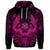 Custom Hawaiian Owl Hibiscus Plumeria Polynesian Hoodie Pink - Polynesian Pride