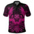 Hawaiian Owl Hibiscus Plumeria Polynesian Polo Shirt Pink - Polynesian Pride