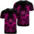 Hawaiian Owl Hibiscus Plumeria Polynesian T Shirt Pink AH Unisex Black - Polynesian Pride