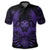 Hawaiian Owl Hibiscus Plumeria Polynesian Polo Shirt Purple - Polynesian Pride