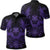 Hawaiian Owl Hibiscus Plumeria Polynesian Polo Shirt Purple Unisex Black - Polynesian Pride