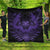 Hawaiian Owl Hibiscus Plumeria Polynesian Premium Quilts - Purple - AH Black - Polynesian Pride