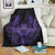 Hawaiian Owl Hibiscus Plumeria Polynesian Premium Blankets - Purple - AH White - Polynesian Pride