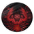 Hawaiian Owl Hibiscus Plumeria Polynesian Round Carpet - Red - AH Round Carpet Luxurious Plush - Polynesian Pride