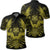 Hawaiian Owl Hibiscus Plumeria Polynesian Polo Shirt Yellow Unisex Black - Polynesian Pride