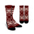 Hawaiian Palm Tree Quilt Tradition Red Crew Socks - AH Crew Socks White - Polynesian Pride