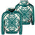 Hawaiian Palm Tree Quilt Tradition Turquoise Hoodie Unisex Art - Polynesian Pride