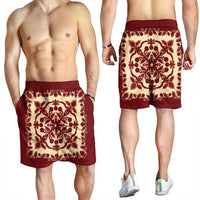 Hawaiian Palm Tree Quilt Vintage Men's Shorts - AH - Polynesian Pride