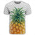 Hawaiian Pineapple Polka Dots Background Polynesian T Shirt AH - Polynesian Pride