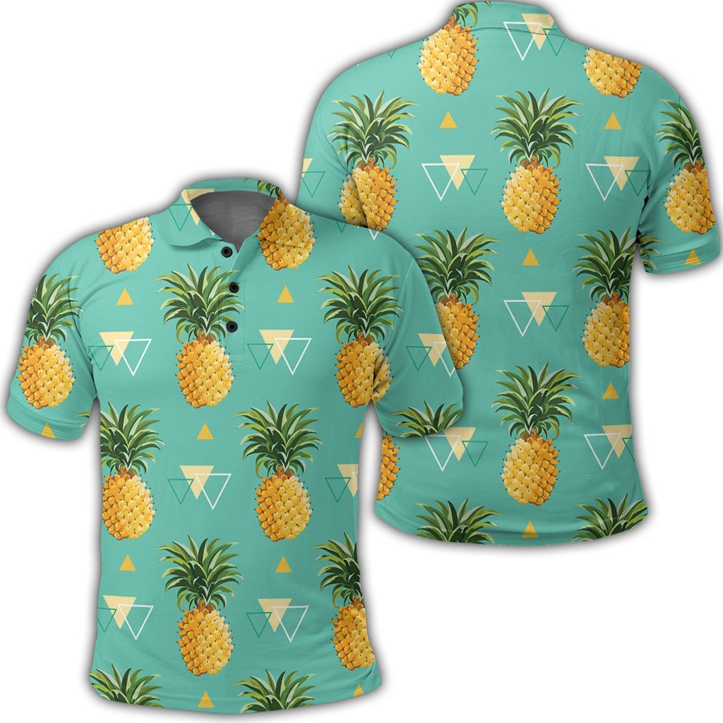 Hawaiian Pineapple Polynesian Polo Shirt Unisex Black - Polynesian Pride