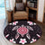 Hawaiian Pinky Turtle Plumeria Round Carpet AH - Polynesian Pride