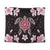 Hawaiian Pinky Turtle Plumeria Tapestry AH Wall Tapestry Black - Polynesian Pride