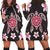 Hawaiian Pinky Turtle Plumeria Hoodie Dress AH Black - Polynesian Pride