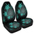 Hawaiian Plumeria Hibiscus Turtle Under Sea Polynesian Car Seat Covers Blue AH Universal Fit Black - Polynesian Pride