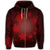 Hawaiian Plumeria Hibiscus Turtle Under Sea Polynesian Zip Hoodie Red - Polynesian Pride