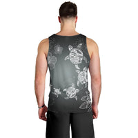 Hawaiian Plumeria Hibiscus Turtle Under Sea Polynesian Tank Top White AH - Polynesian Pride