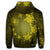 Hawaiian Plumeria Hibiscus Turtle Under Sea Polynesian Zip Hoodie Yellow - Polynesian Pride