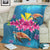 Hawaiian Plumeria Kanaka Turtle Sea Polynesian Premium Blankets - AH - Polynesian Pride