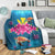 Hawaiian Plumeria Kanaka Turtle Sea Polynesian Premium Blankets - AH - Polynesian Pride