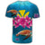 Hawaiian Plumeria Kanaka Turtle Sea Polynesian T Shirt AH - Polynesian Pride