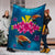 Hawaiian Plumeria Kanaka Turtle Sea Polynesian Premium Blankets - AH - Polynesian Pride