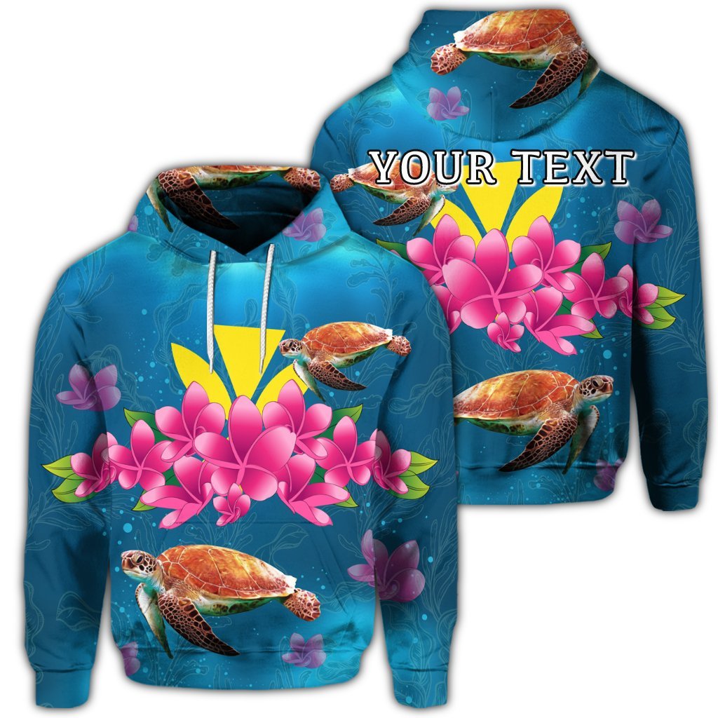 Custom Hawaiian Plumeria Kanaka Turtle Sea Polynesian Hoodie Unisex Art - Polynesian Pride