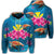 Hawaiian Plumeria Kanaka Turtle Sea Polynesian Zip Hoodie Unisex Art - Polynesian Pride