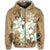 Hawaiian Plumeria Polynesian Zip Hoodie Gold - Polynesian Pride