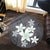 Hawaiian Plumeria Polynesian Round Carpet - Gray - AH - Polynesian Pride