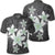 Hawaiian Plumeria Polynesian Polo Shirt Gray Unisex Black - Polynesian Pride