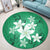 Hawaiian Plumeria Polynesian Round Carpet - Green - AH - Polynesian Pride