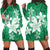 Hawaiian Plumeria Polynesian Hoodie Dress - Green - AH Black - Polynesian Pride