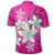 Hawaiian Plumeria Polynesian Polo Shirt Pink - Polynesian Pride