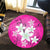 Hawaiian Plumeria Polynesian Round Carpet - Pink - AH - Polynesian Pride