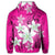 Hawaiian Plumeria Polynesian Zip Hoodie Pink - Polynesian Pride