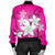 Hawaiian Plumeria Polynesian Bomber Jacket - Pink - AH - Polynesian Pride