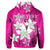 Custom Hawaiian Plumeria Polynesian Hoodie Pink - Polynesian Pride