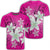 Hawaiian Plumeria Polynesian T Shirt Pink AH Unisex Black - Polynesian Pride