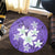 Hawaiian Plumeria Polynesian Round Carpet - Purple - AH - Polynesian Pride