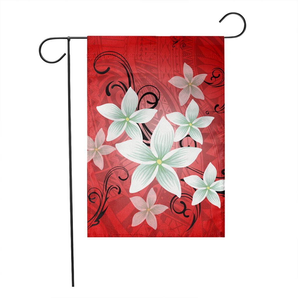 Hawaiian Plumeria Polynesian Flag - Red - AH - Polynesian Pride