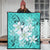 Hawaiian Plumeria Polynesian Premium Quilts - Turquoise - AH - Polynesian Pride