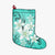 Hawaiian Plumeria Polynesian Christmas Stocking - Turquoise - AH Christmas Stocking 26 X 42 cm Black - Polynesian Pride