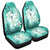 Hawaiian Plumeria Polynesian Car Seat Covers - Turquoise - AH Universal Fit Black - Polynesian Pride