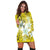 Hawaiian Plumeria Polynesian Hoodie Dress - Yellow - AH - Polynesian Pride