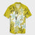 Hawaiian Plumeria Polynesian Hawaiian Shirt - Yellow - AH Unisex Black - Polynesian Pride