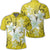 Hawaiian Plumeria Polynesian Polo Shirt Yellow Unisex Black - Polynesian Pride