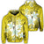 Hawaiian Plumeria Polynesian Zip Hoodie Yellow Unisex Art - Polynesian Pride