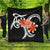 Hawaiian Plumeria Polynesian Orange Premium Quilts - AH Black - Polynesian Pride